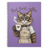 But First, Coffee Cat Notitieboek (Voorkant)
