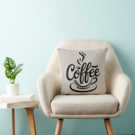 But First Coffee | Chic Modern Script Typography D Kussen