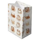 But First, Coffee Cups Medium Cadeauzakje (Achterkant Gekanteld)