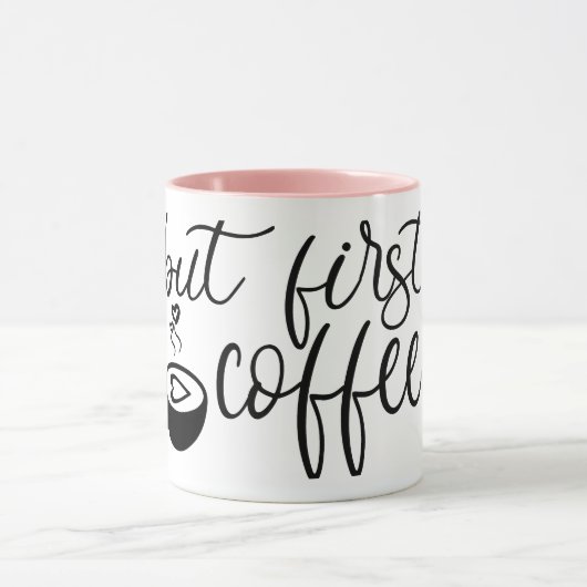 But First Coffee Cute Coffee Mug Funny Ceramic Mug Mok (Midden)