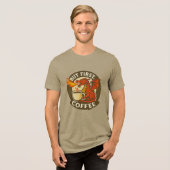 But First Coffee dragon funny java addict gift  Tri-Blend Shirt (Voorkant volledig)