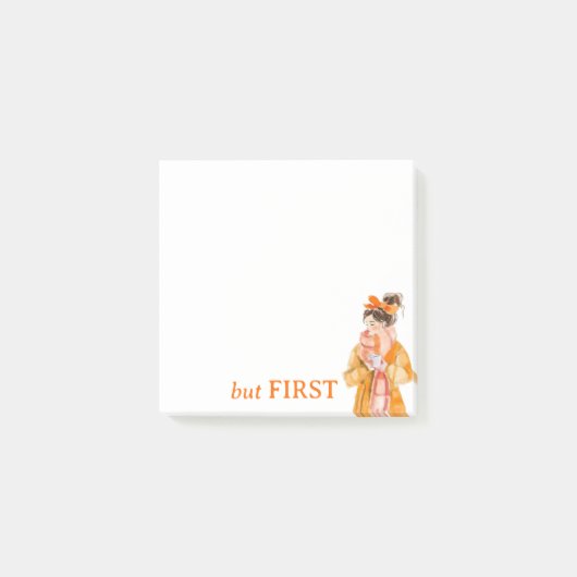 But first... coffee lady Post-It Notes (Voorkant)