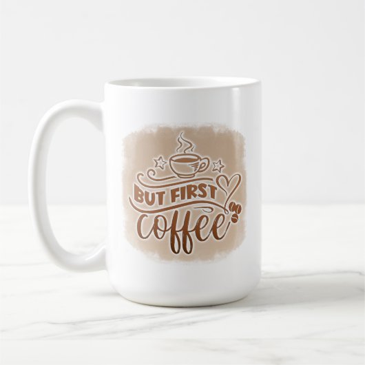 But First Coffee Mug- Funny Morning Caffeine Quote Koffiemok (Links)