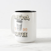 But First Coffee Tweekleurige Koffiemok (Voorkant links)