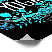 But First Yoga Floral Tygraphy Design T Shirt  Poster (Hoek)