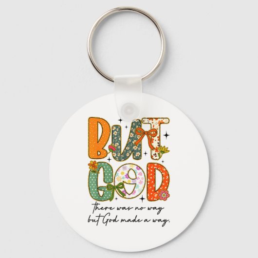 But God Christian Autumn Thankful Coquette Bow Tha Sleutelhanger (Voorkant)