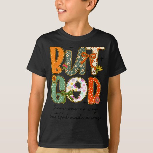 But God Christian Autumn Thankful Coquette Bow Tha T-shirt (Voorkant)