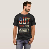 But Her Emails Meme Political Saying American Flag T-shirt (Voorkant volledig)