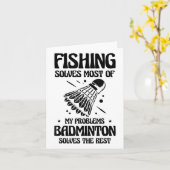 But In My Head Im Playing Badminton Player Shuttle Kaart (Gele Bloem)