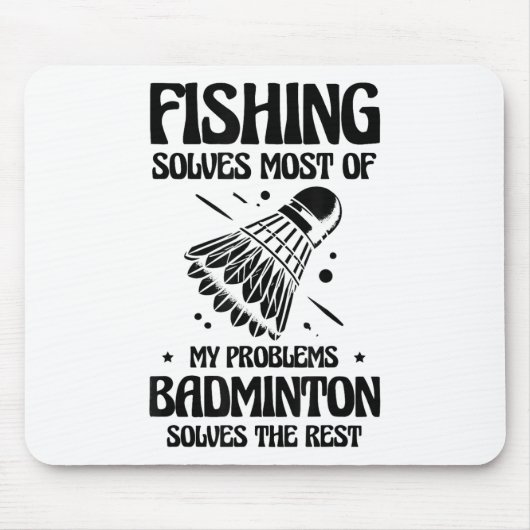 But In My Head Im Playing Badminton Player Shuttle Muismat (Voorkant)