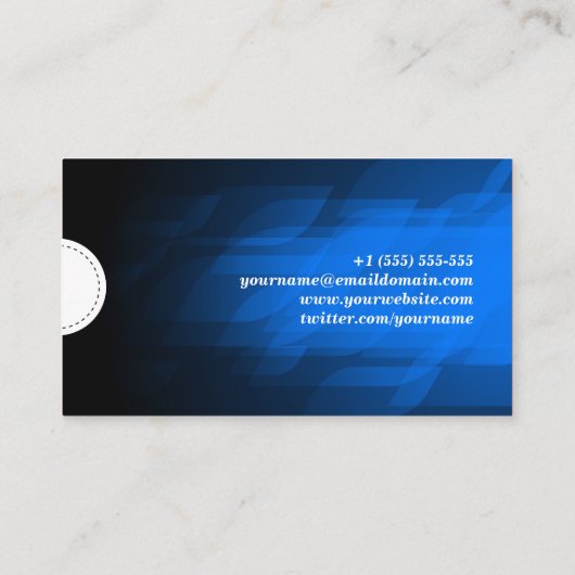 But - Modern Dark Blue Visitekaartje (Achterkant)