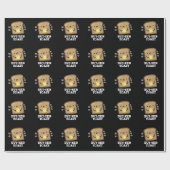 But-ter Toast Grappige Brood Pun Donker BG Cadeaupapier (Vlak)