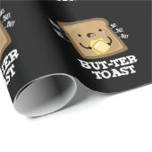 But-ter Toast Grappige Brood Pun Donker BG Cadeaupapier (Rol Hoek)