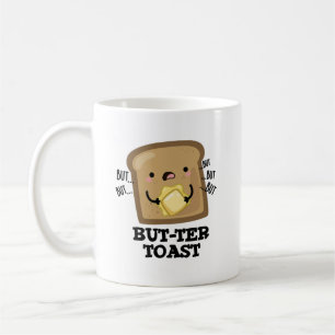 But-ter Toast Grappige Brood Pun Donker BG Koffiemok