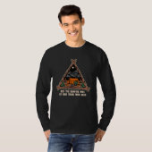But the Bonfire Was Lit Camping Hiking Camper Hike T-shirt (Voorkant volledig)