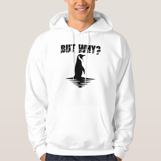 But Why Penguin, Penguin Walking Graphic Hoodie (Voorkant)