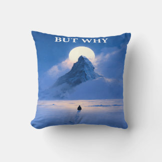 But Why Throw Pillow Minimal Quote Aesthetic Kussen