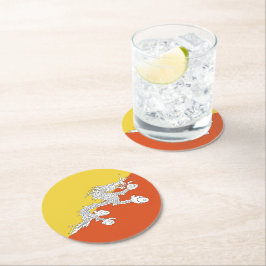 Butaanvlag Ronde Kartonnen Onderzetter