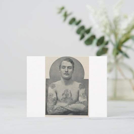 Butch Bruce, de getatoeëerde Australische zeeman Briefkaart (Staand voorkant)