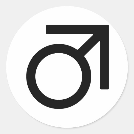 Butch-gendersymbool Ronde Sticker (Voorkant)