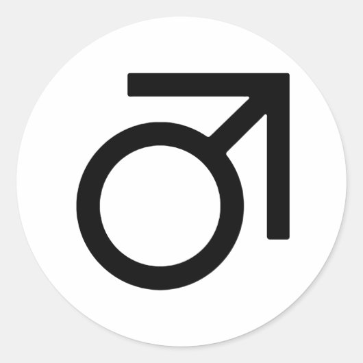 Butch-gendersymbool Ronde Sticker (Voorkant)