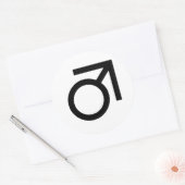 Butch-gendersymbool Ronde Sticker (Envelop)