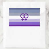 Butch Lesbian Love WLW Pride Rechthoekige Sticker (Tas)