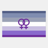 Butch Lesbian Love WLW Pride Rechthoekige Sticker (Voorkant)