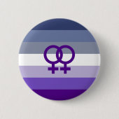 Butch Lesbian Love WLW Pride Ronde Button 5,7 Cm (Voorkant)