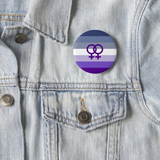 Butch Lesbian Love WLW Pride Ronde Button 5,7 Cm (In situ)