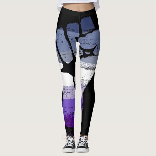 Butch Lesbian Pride Fist Leggings (Voorkant)