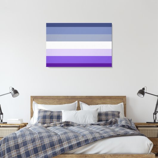 Butch Lesbian Pride Flag Canvas Afdruk (Insitu (Slaapkamer))