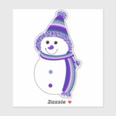 Butch Lesbian Pride Snowman Sneeuwman Vlag Sticker (Vel)