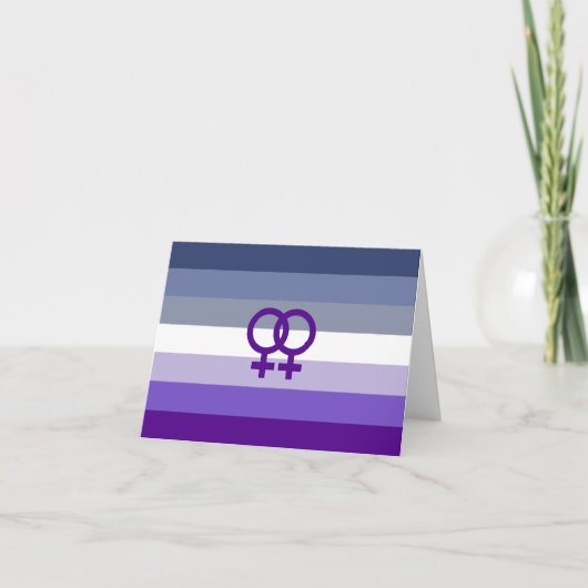 Butch Lesbische Liefde WLW Pride Bedankkaart (Voorkant)