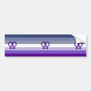 Butch Lesbische Liefde WLW Pride Bumpersticker