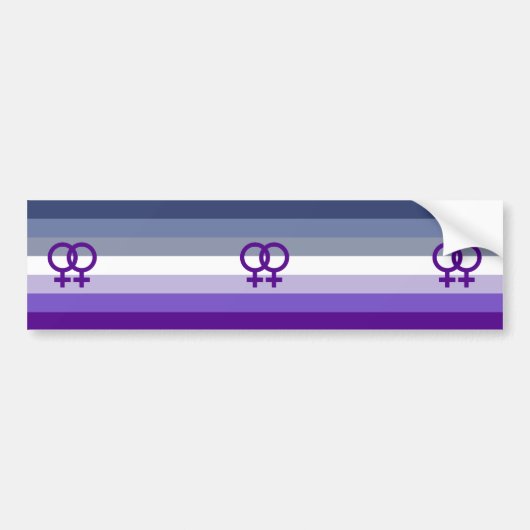 Butch Lesbische Liefde WLW Pride Bumpersticker (Voorkant)