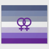 Butch Lesbische Liefde WLW Pride Cadeaupapier (Vlak)