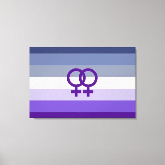 Butch Lesbische Liefde WLW Pride Canvas Afdruk (Voorkant)