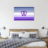 Butch Lesbische Liefde WLW Pride Canvas Afdruk (Insitu (Slaapkamer))