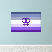 Butch Lesbische Liefde WLW Pride Canvas Afdruk (Insitu (Houten vloer))