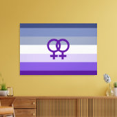 Butch Lesbische Liefde WLW Pride Canvas Afdruk (Insitu (Woonkamer))