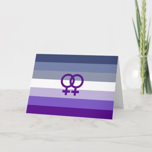 Butch Lesbische Liefde WLW Pride Feestdagen Kaart (Voorkant)