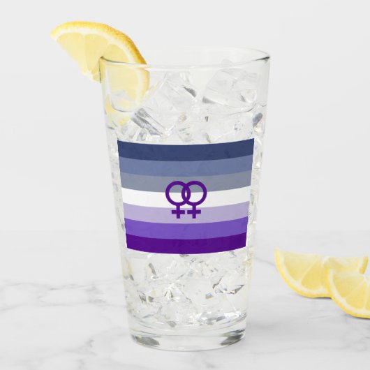 Butch Lesbische Liefde WLW Pride Glas (Voorkant ijs)