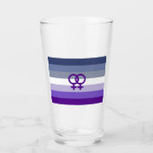 Butch Lesbische Liefde WLW Pride Glas (Voorkant)