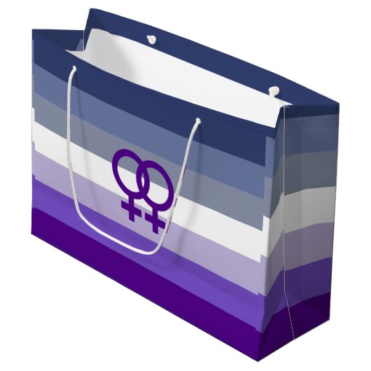 Butch Lesbische Liefde WLW Pride Groot Cadeauzakje (Voorkant Gekanteld)