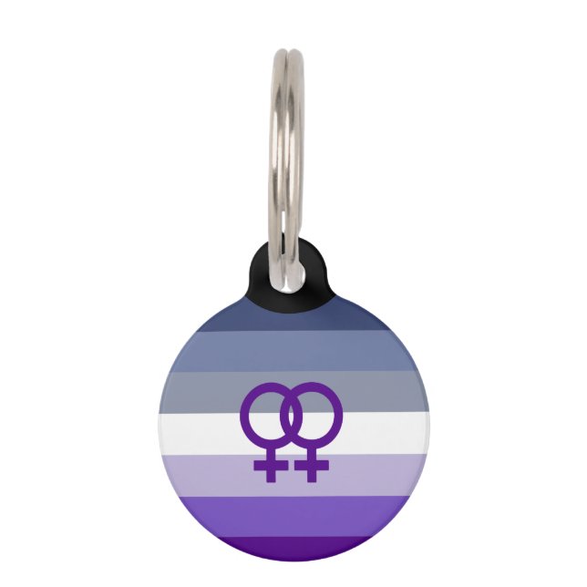 Butch Lesbische Liefde WLW Pride Huisdierpenning (Voorkant)