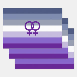 Butch Lesbische Liefde WLW Pride Inpakpapier Vel