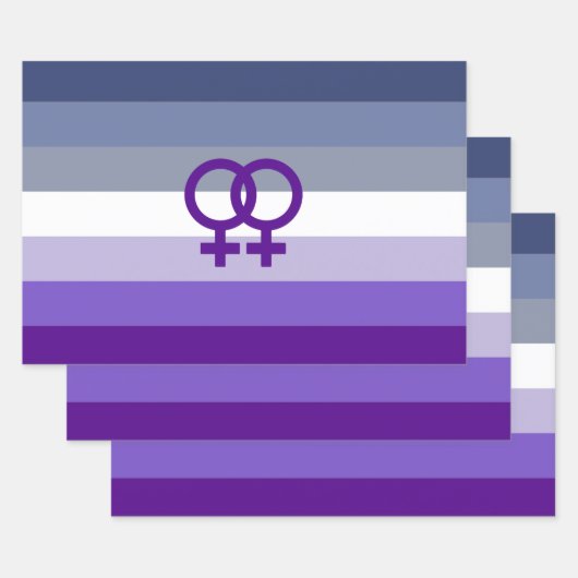 Butch Lesbische Liefde WLW Pride Inpakpapier Vel (Set)