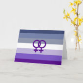 Butch Lesbische Liefde WLW Pride Kaart (Gele Bloem)