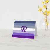 Butch Lesbische Liefde WLW Pride Kaart (Gele Bloem)